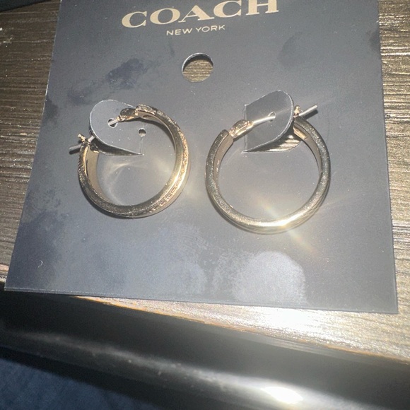 Coach Pavé Hoop Earrings - Picture 3 of 4